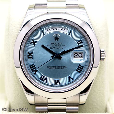 rolex blue roman concentric 218206|Rolex ice blue dial.